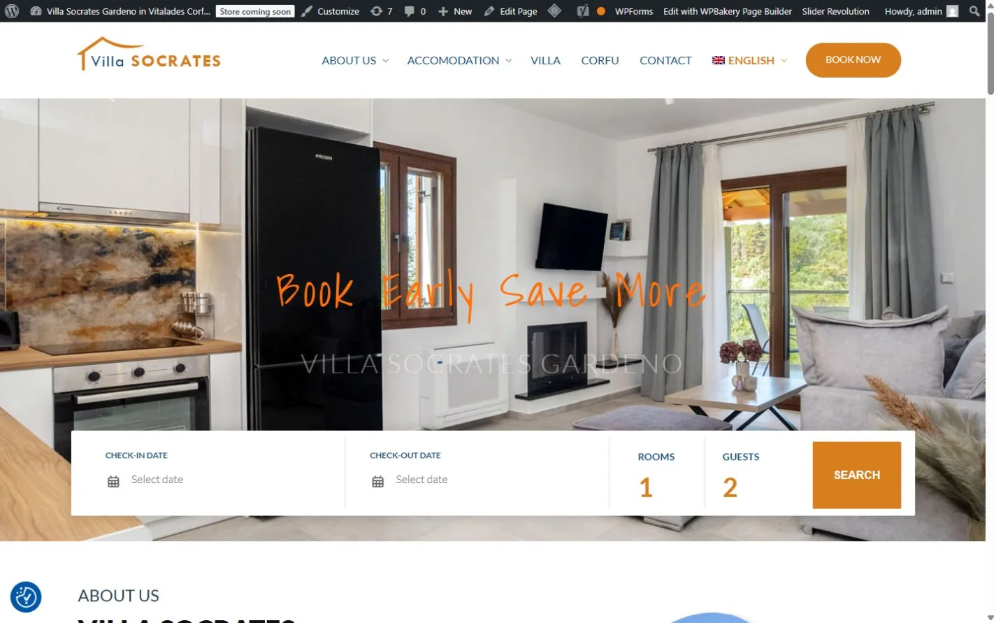 Αρχική σελίδα του Villa Socrates Gardeno